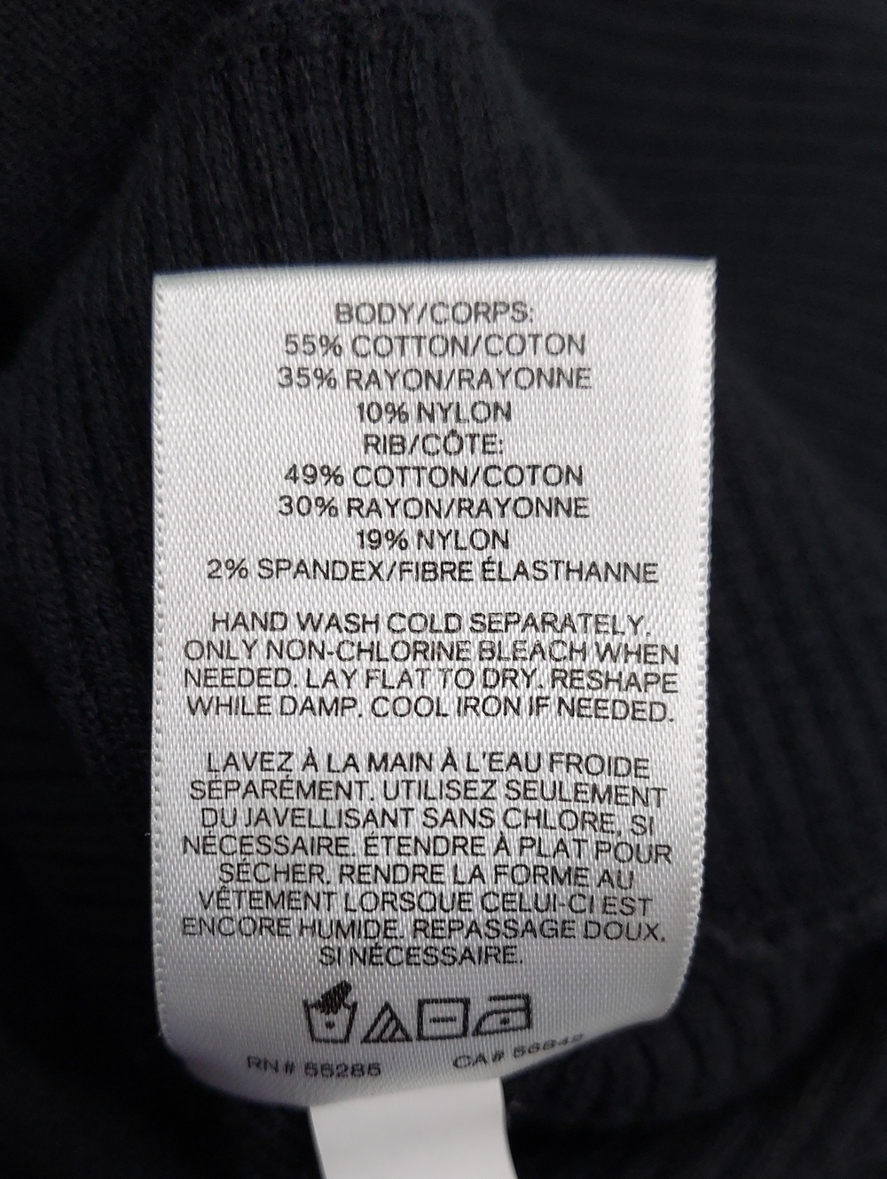 Express Oversized Black Boatneck Knit Top With Ribbed Hem All Around Size Medium - Picture 6 of 8